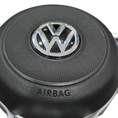 Premium VW Sportlenkrad mit Airbag – Echtleder & Rote Naht – Bild 3