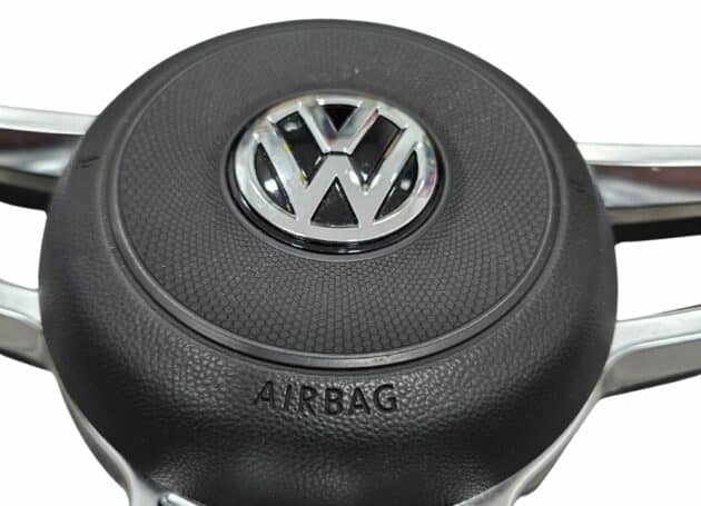 Premium VW Sportlenkrad mit Airbag – Echtleder & Rote Naht – Bild 3