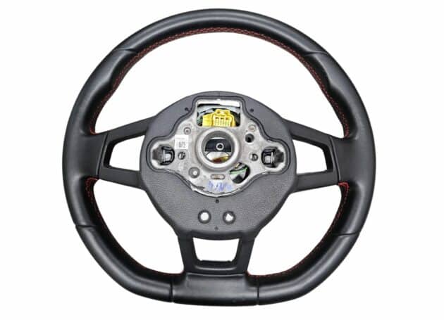 Premium VW Sportlenkrad mit Airbag – Echtleder & Rote Naht – Bild 2
