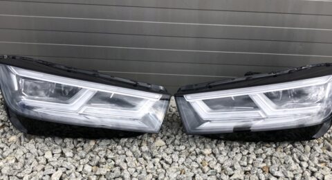 Audi Q5 Full LED Scheinwerfer Set gebraucht mit Teilenummern 80A941033D und 80A941034D