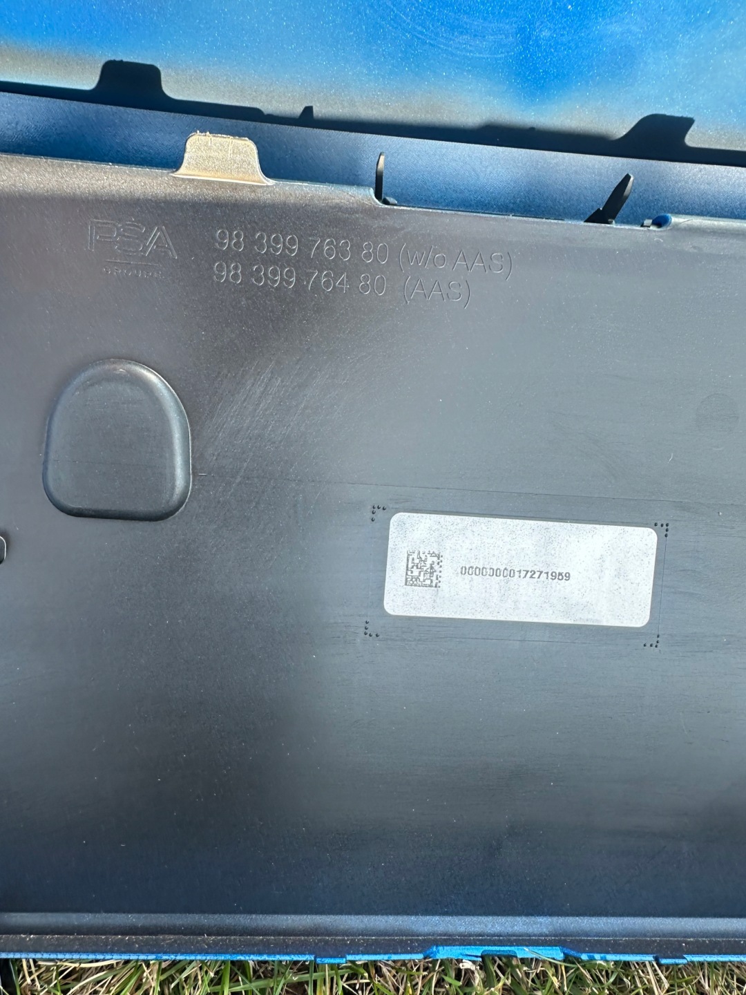 Gebrauchte Opel Astra L Heckstoßstange mit Teilenummern 9839976480 und 9839976380