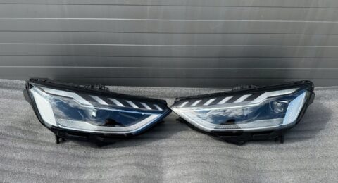 Gebrauchter Audi A4 B9 Matrix LED Scheinwerfer Satz mit Teilenummern 8W0941036E und 8W0941035E