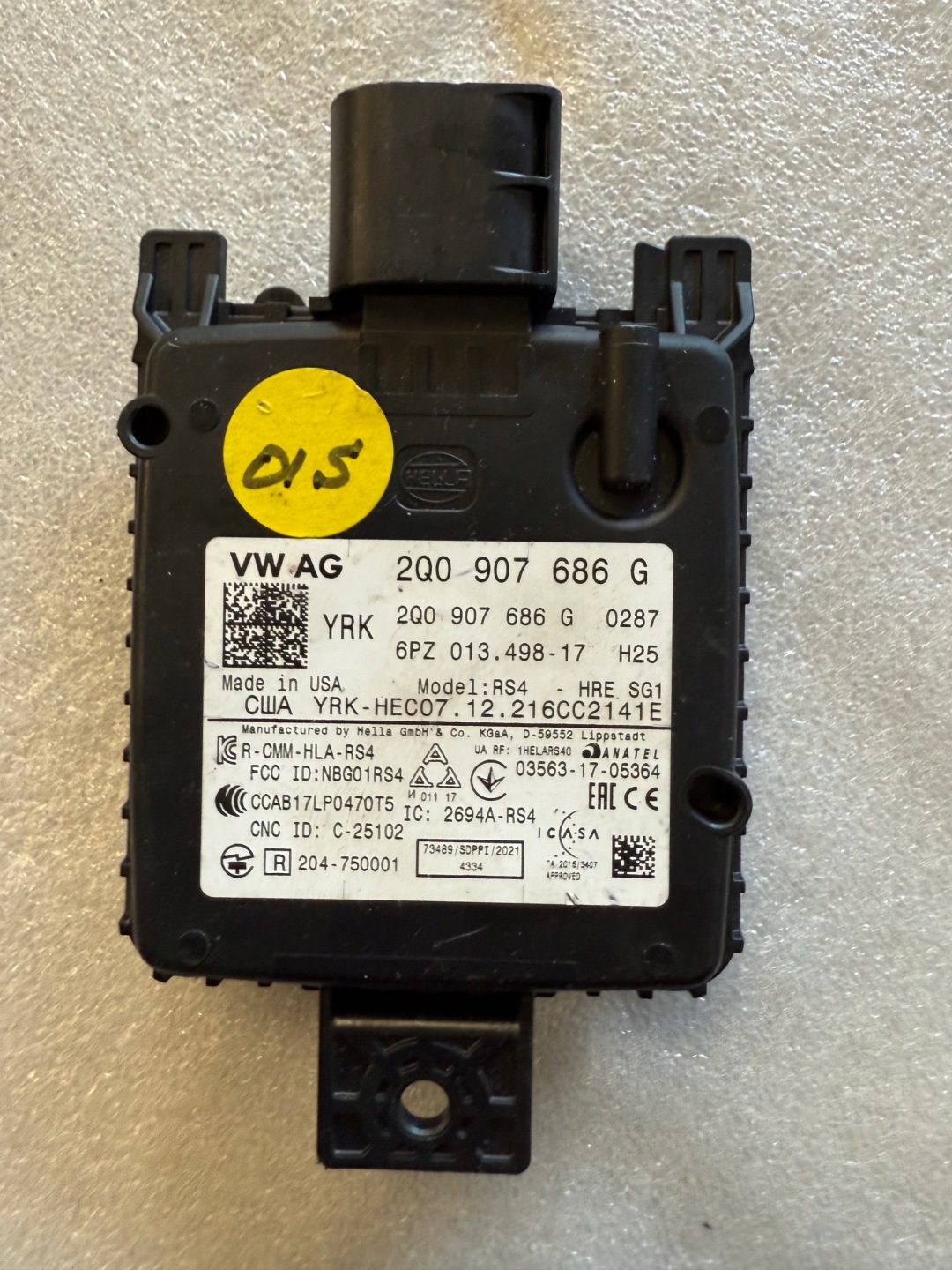 Gebrauchter VW Audi Distronic Radar ACC Sensor 2Q0907686G
